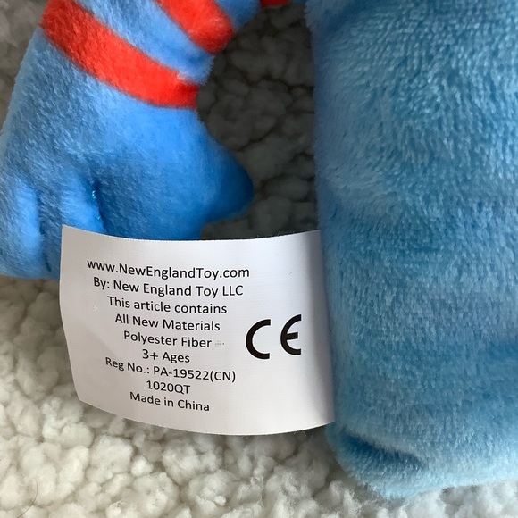 The Tooth Brigade Blue Monster Tooth Fairy Pillow w Pocket Plush Stuffed Animal - Picture 7 of 13